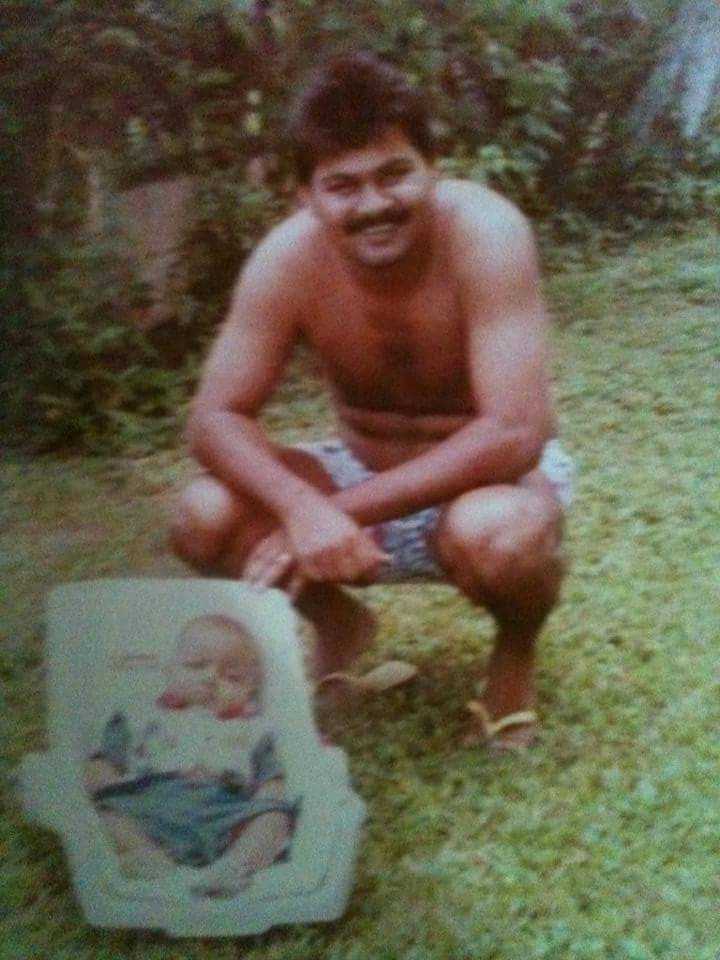 A young Mohamed Haroenkhan Abdul in the garden