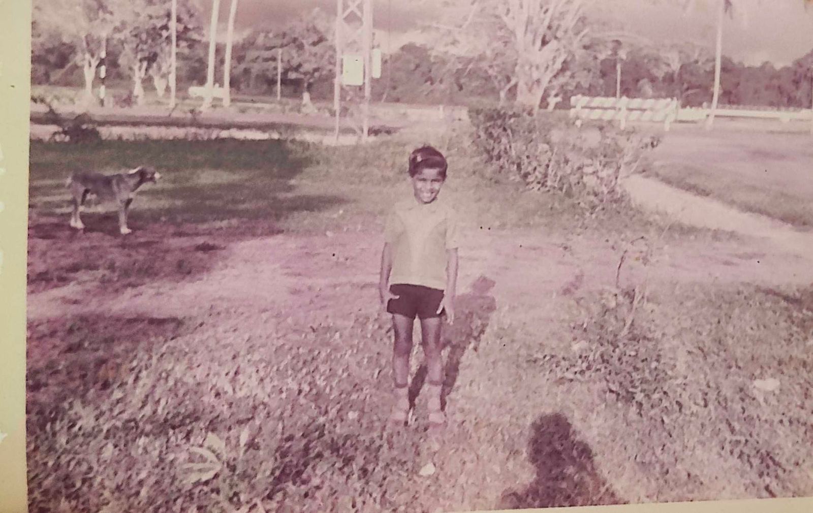 Mohamed Haroenkhan Abdul as a young boy outdoors
