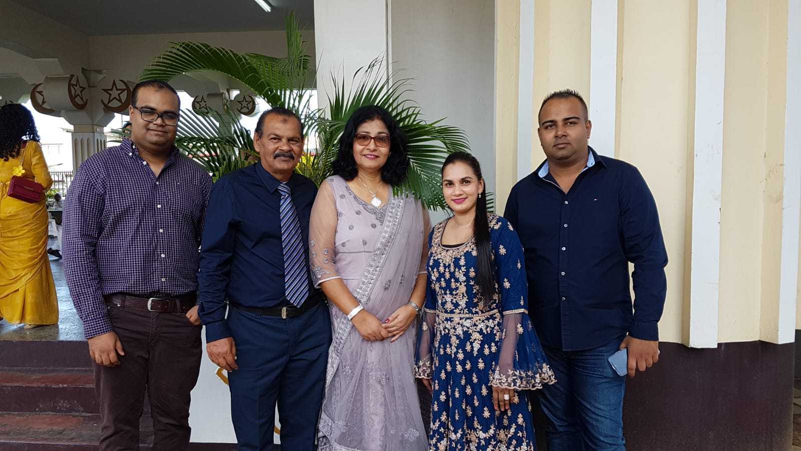 Mohamed Haroenkhan Abdul with his family